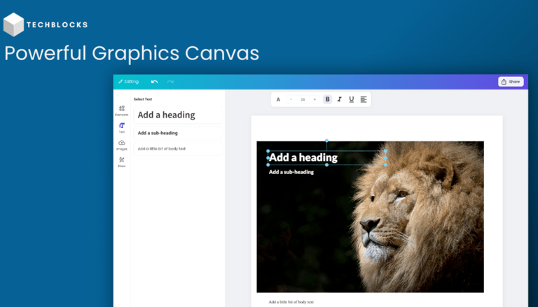 Screenshot demo of the Canva.com Graphics and Drawing template.