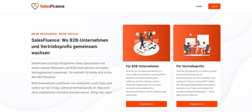 Screenshot of the SalesFluence.io project.