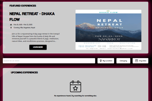 Screenshot of the TicketBhai - Event Management Platform project.