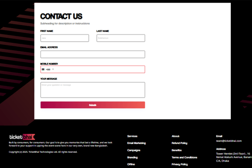 Screenshot of the TicketBhai - Event Management Platform project.