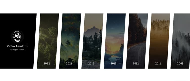 Screenshot demo of the Lean Horizontal Portfolio template.