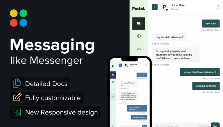 Messaging Like Messenger Template | Bubble