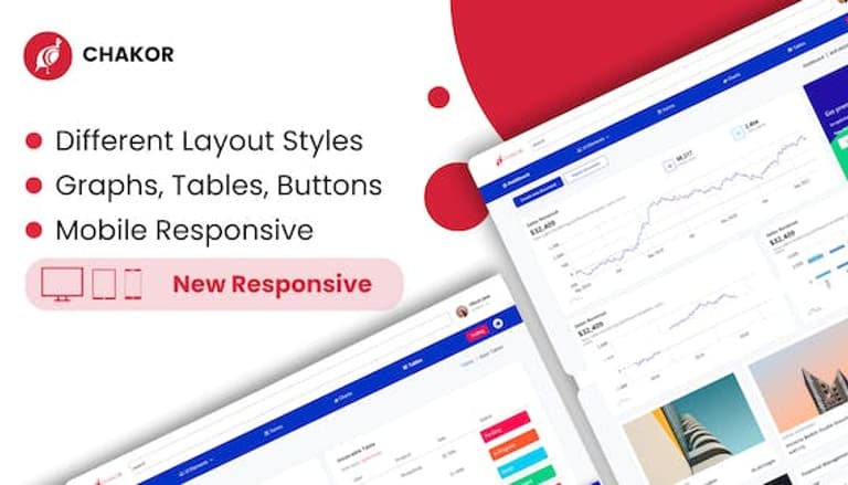Screenshot demo of the Plus Admin Template template.